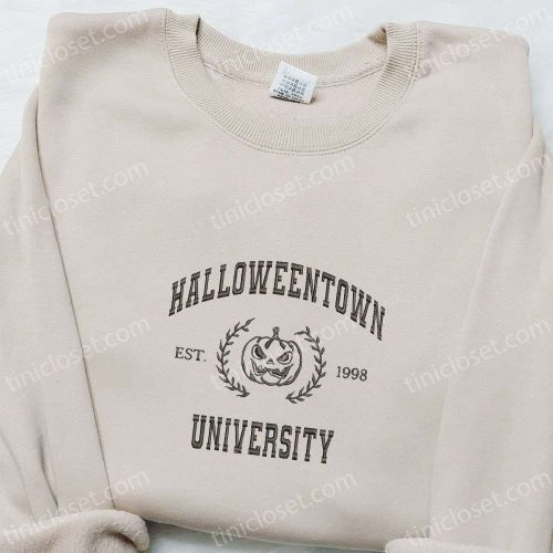 Halloweentown Est 1998 Embroidered Shirt: Vintage Halloween Gift for Lovers