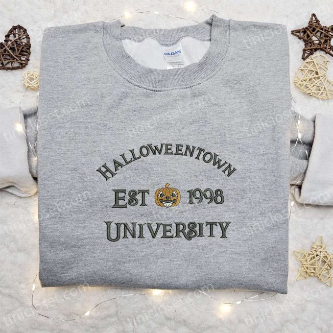 Halloweentown Pumpkin Est 1998 Embroidered Shirt – Vintage Halloween Gift for Halloween Lovers