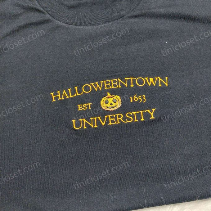 Halloweentown University Est 1653 Embroidered Shirt – Vintage Halloween Sweatshirts & Gifts