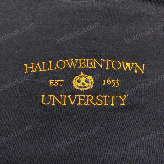 Halloweentown University Est 1653 Embroidered Shirt – Vintage Halloween Sweatshirts & Gifts