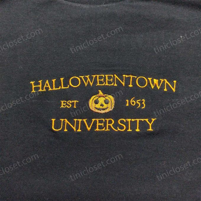 Halloweentown University Est 1653 Embroidered Shirt – Vintage Halloween Sweatshirts & Gifts