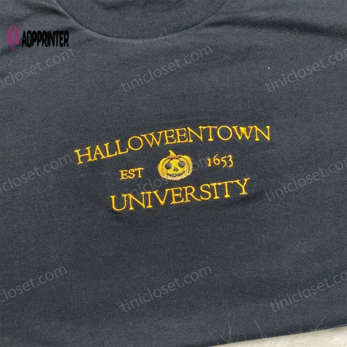 Halloweentown University Est 1653 Embroidered Shirt – Vintage Halloween Sweatshirts & Gifts