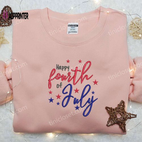 4th of July Embroidered Shirt: Freedom Firework Sparklers National Day Gifts – Best Patriotic Shirts