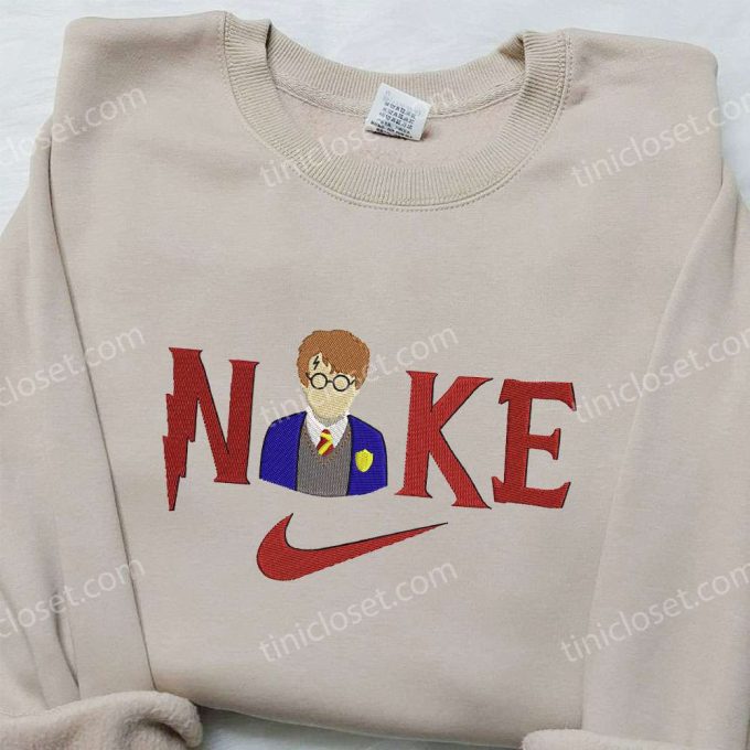 Harry Potter x Nike Embroidered Shirt: Movie-Inspired Nike Shirt with Iconic Embroidery