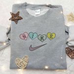 Nike Heart Love Embroidered Sweatshirt: Perfect Valentine’s Day Gift Nike Inspired Logo Shirt