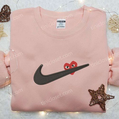 Nike Heart Love Swoosh Shirt: Perfect Valentine s Gift with Embroidered Logo