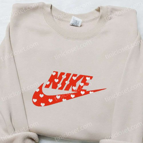 Custom Heart x Nike Embroidered Sweatshirt – Best Valentine s Day Gift