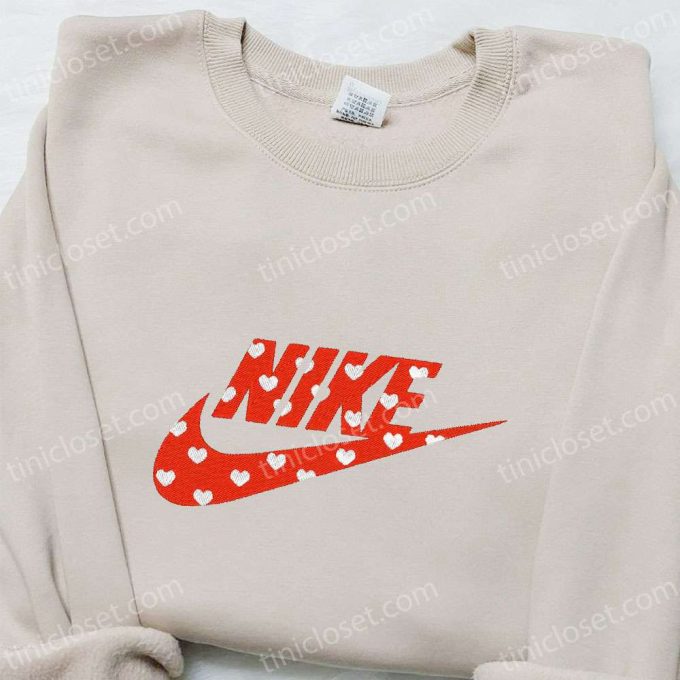 Custom Heart x Nike Embroidered Sweatshirt – Best Valentine s Day Gift