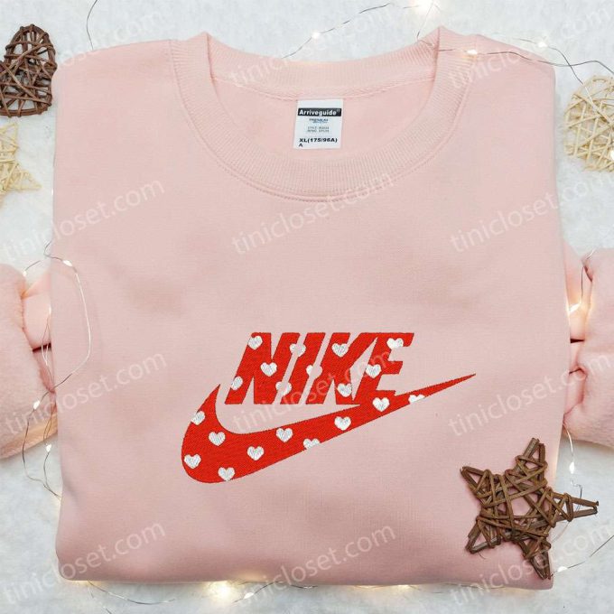 Custom Heart x Nike Embroidered Sweatshirt – Best Valentine s Day Gift