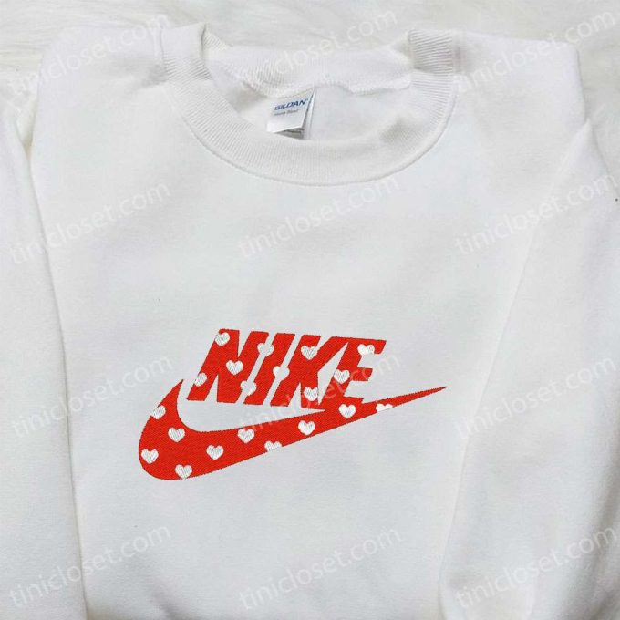 Custom Heart x Nike Embroidered Sweatshirt – Best Valentine s Day Gift