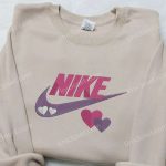 Nike Heart Embroidered Sweatshirt: Perfect Valentine s Gift for Family – Nike Inspired Shirt