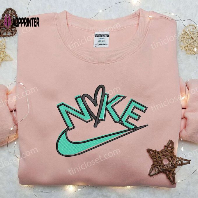 Heart x Nike Embroidered Sweatshirt – Best Valentine’s Gift Idea for Nike Inspired Shirt