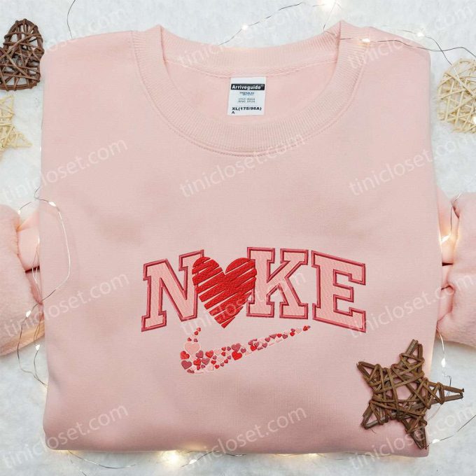 Hearts x Nike Embroidered Tshirt: Best Valentine s Day Gift – Nike Inspired Shirt