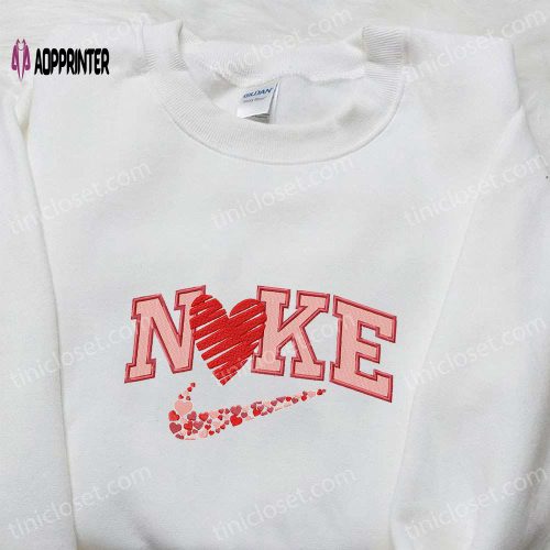 Hearts x Nike Embroidered Tshirt: Best Valentine s Day Gift – Nike Inspired Shirt