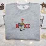 Cartoon Merry Christmas Embroidered Shirt: Hei Hei Chicken x Nike Sweatshirt – Perfect Christmas Gift