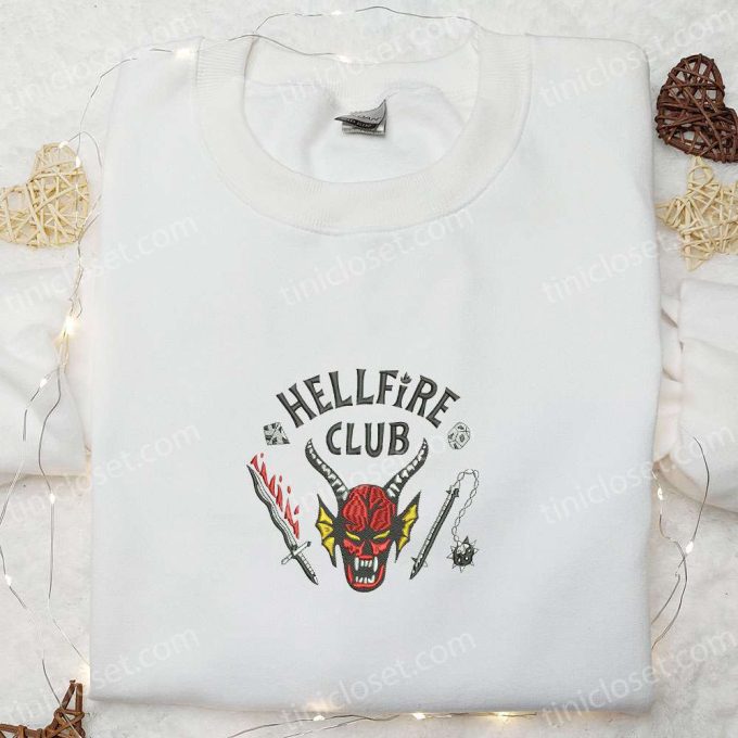 Hell Fire Club Embroidered Sweatshirt: Best Halloween Gifts for Friends & Family