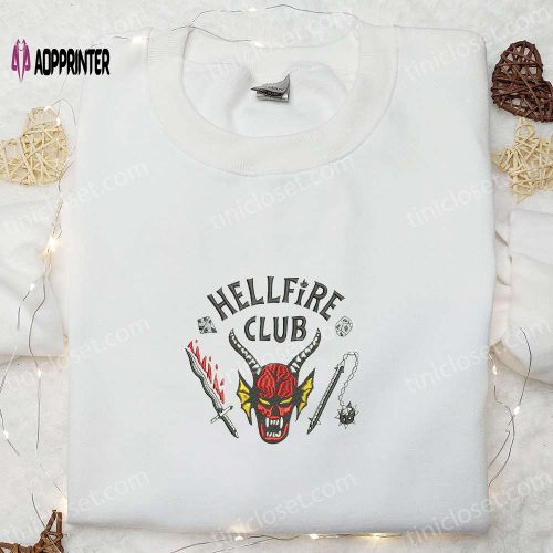 Hell Fire Club Embroidered Sweatshirt: Best Halloween Gifts for Friends & Family