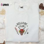 HellFire Club Embroidered Shirt: Spooky Halloween Gift for Lovers