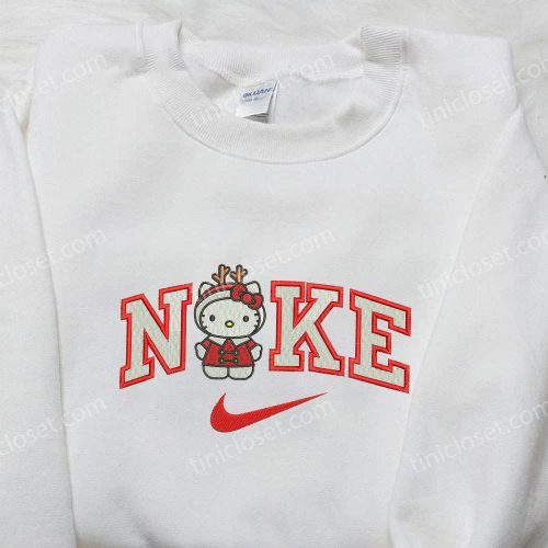 Hello Kitty Christmas Reindeer x Nike Embroidered Shirt & Sweatshirt: Festive Family Gift