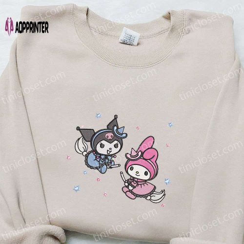 Hello Kitty Witch Embroidered Shirt – Adorable & Happy Halloween Sweatshirt