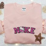 Hello Kitty Heart x Nike Cartoon Embroidered Tshirt: Cute & Stylish Hello Kitty & Nike Inspired Shirt