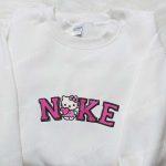 Hello Kitty Heart x Nike Cartoon Embroidered Tshirt: Cute & Stylish Hello Kitty & Nike Inspired Shirt