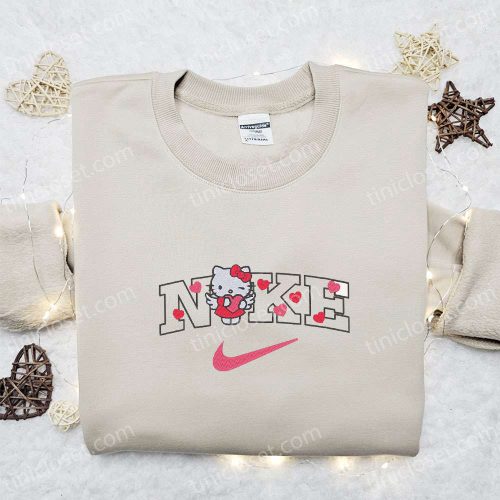 Hello Kitty Love Hearts x Nike: Embroidered Shirt & Hoodie – Perfect Valentine s Gift for Girlfriend!