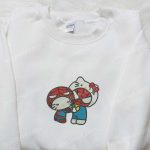 Hello Kitty Spider-Man Couple Embroidered Shirt & Marvel Superhero Movie Hoodie – Best Valentine Gift Idea