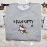 Hello Kitty Witch Embroidered Shirt – Adorable & Happy Halloween Sweatshirt