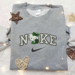 Hello Kitty x Nike Embroidered Shirt: Four-Leaf Clover Design Cute Gift for Daughter