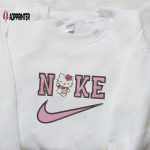 Hello Kitty x Nike Cartoon Embroidered Shirt: Cute Nike Inspired Hello Kitty Shirt