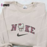 Hello Kitty x Nike Cartoon Embroidered Shirt – Nike Inspired Best Gift for Family