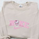 Hello Kitty x Nike Cartoon Embroidered Sweatshirt & Shirt: Stylish Nike Inspired Designs