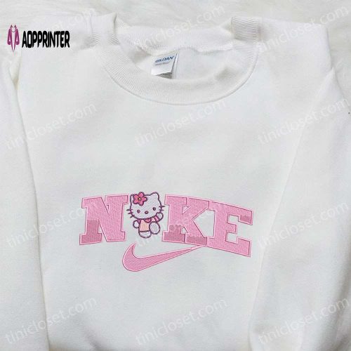 Hello Kitty x Nike Cartoon Embroidered Sweatshirt & Shirt: Unique Collaboration with Nike Inspiration