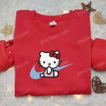 Hello Kitty x Nike Swoosh Cartoon Sweatshirt – Embroidered Shirt for Nike Fans