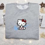 Hello Kitty x Nike Swoosh Cartoon Sweatshirt – Embroidered Shirt for Nike Fans