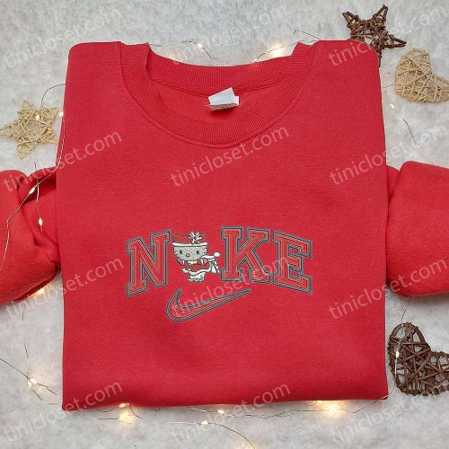 Hello Kitty Xmas x Nike Cartoon Sweatshirt & Embroidered Shirts: Cute & Nike-Inspired Apparel