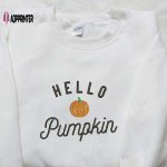 Spooky Hello Pumpkin Embroidered Sweatshirt & Hoodie – Best Halloween Gift Ideas