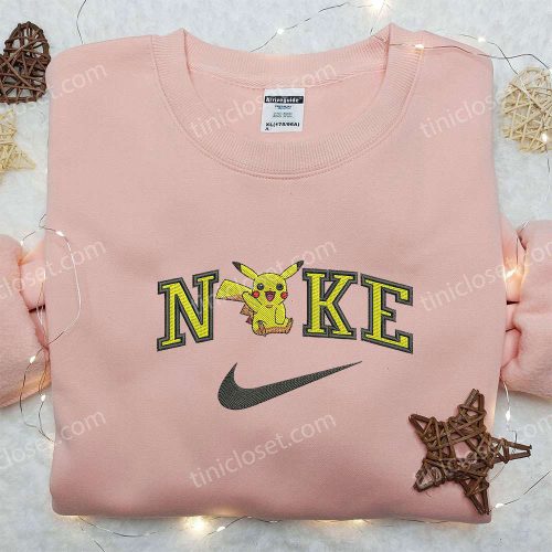 Hi Pikachu x Nike Embroidered Sweatshirt – Pokemon & Nike Inspired Shirt