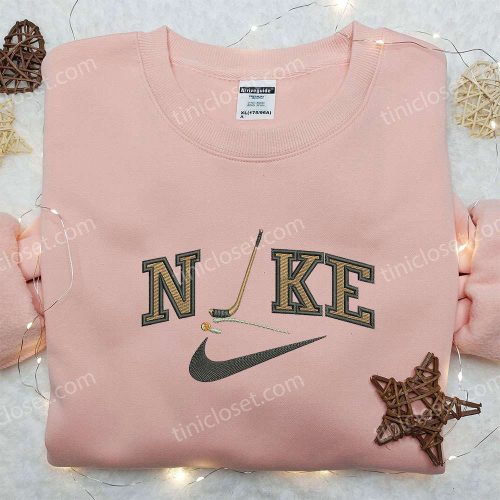 Nike Embroidered Hockey Stick Sweatshirt: NHL Sport Shirt Nike Inspired