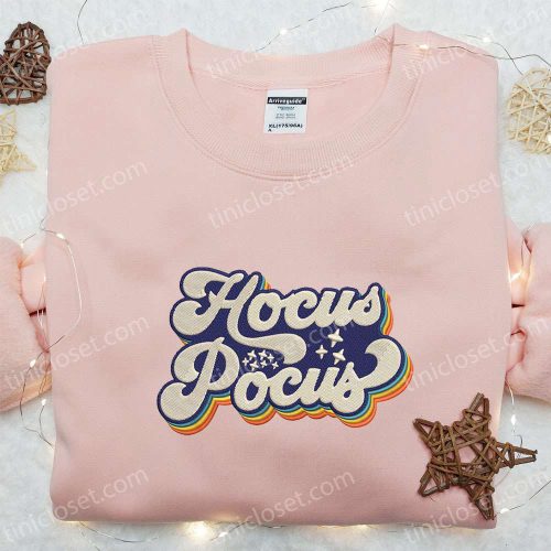 Hocus Pocus Retro Vintage Embroidered Shirt – Best Halloween Gift for Family