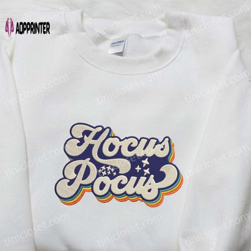 Hocus Pocus Coffee to Focus Shirt: Best Halloween Embroidered Gift for Family