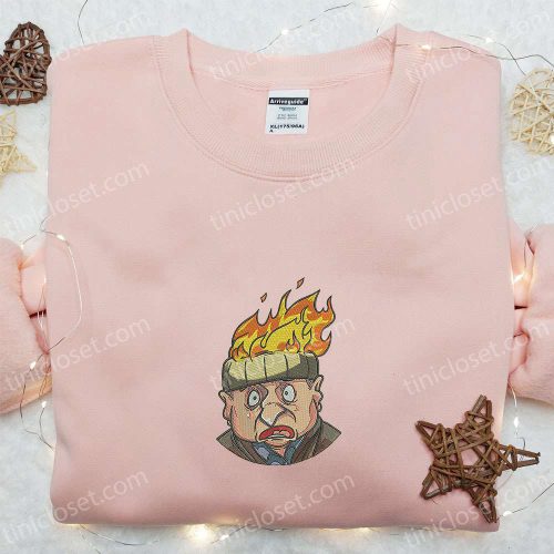 Home Alone Head on Fire Embroidered Shirt – Movie Gift for Family