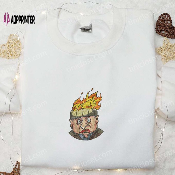 Home Alone Head on Fire Embroidered Shirt – Movie Gift for Family