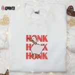 Honk Honk Honk Silly Goose Embroidered Shirt – Funny Animal Design