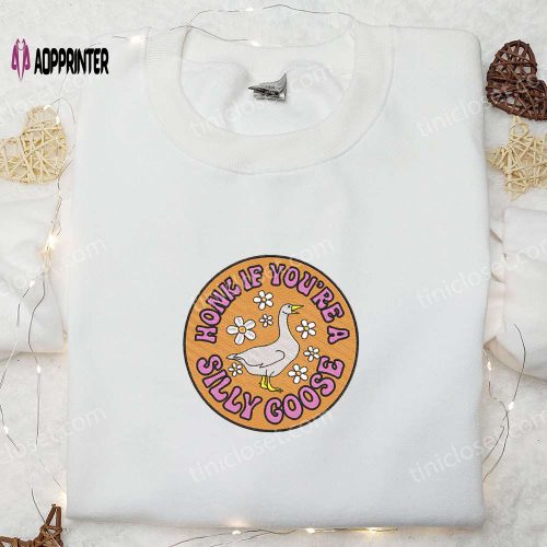 Halloween Honkus Ponkus Silly Goose Embroidered Shirt – Spooktacular Animal Halloween Shirt