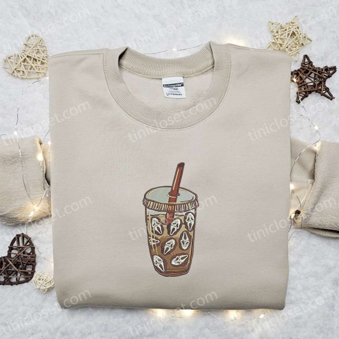 Spooky Horror Coffee & Halloween Embroidered Shirt – The Best Halloween Gifts for Family