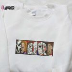 Spooky Horror Film Box Sweatshirt Characters Hoodie & Halloween Shirt – Embroidered Collection