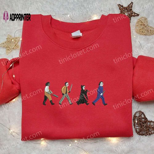 Halloween Horror Gang Embroidered Shirt & Sweatshirt: Best Gifts for Halloween Lovers