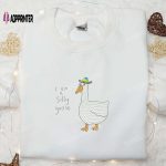 I am a Silly Goose Embroidered Shirt – Funny Animal Design for a Playful Look